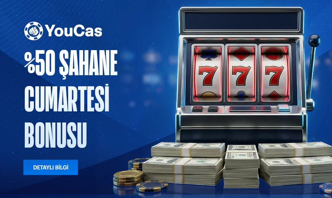 YouCas %50 şahane cumartesi bonusu